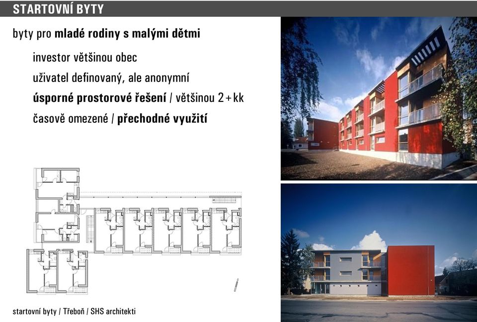 úsporné prostorové řešení / většinou 2+kk časově omezené