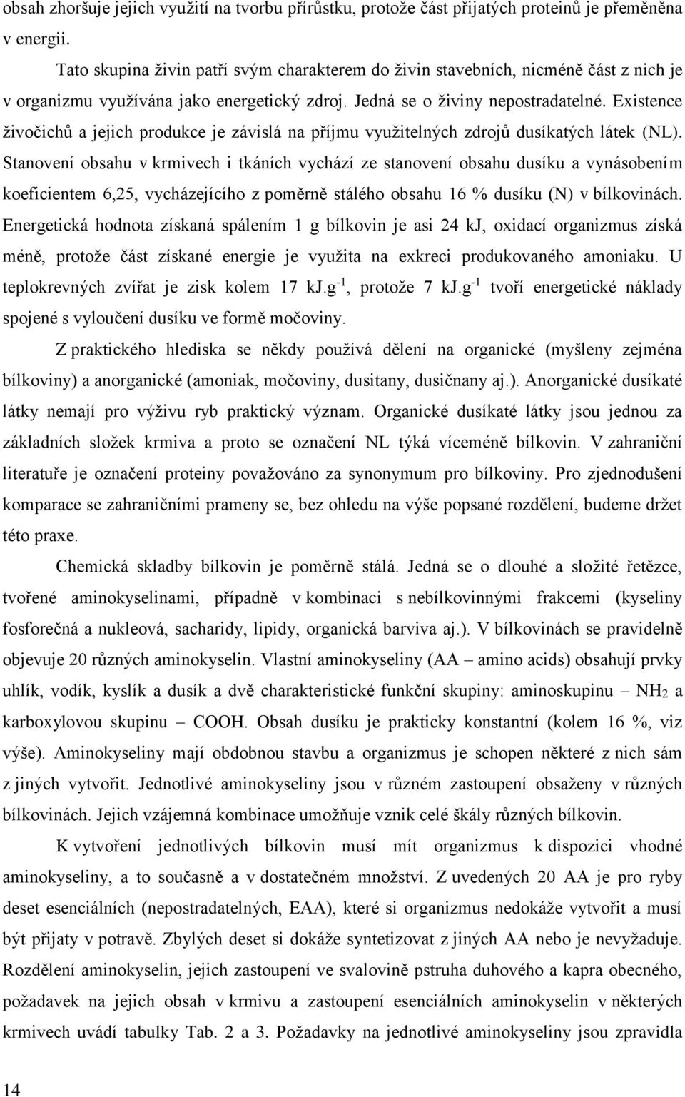 Existence živočichů a jejich produkce je závislá na příjmu využitelných zdrojů dusíkatých látek (NL).