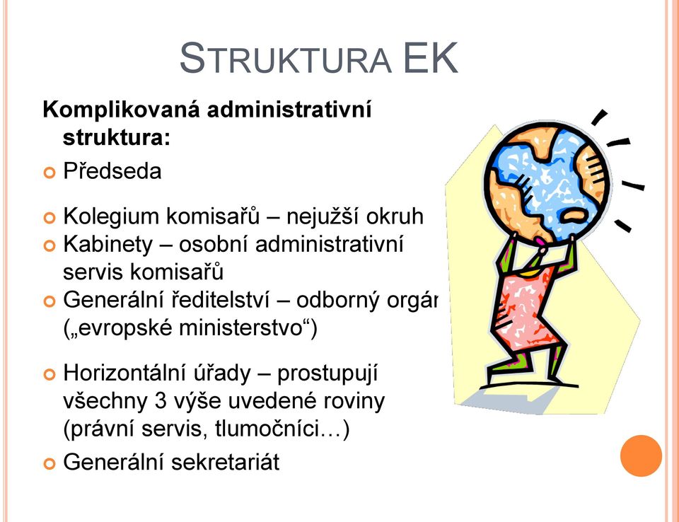 Generální ředitelství odborný orgán ( evropské ministerstvo ) Horizontální