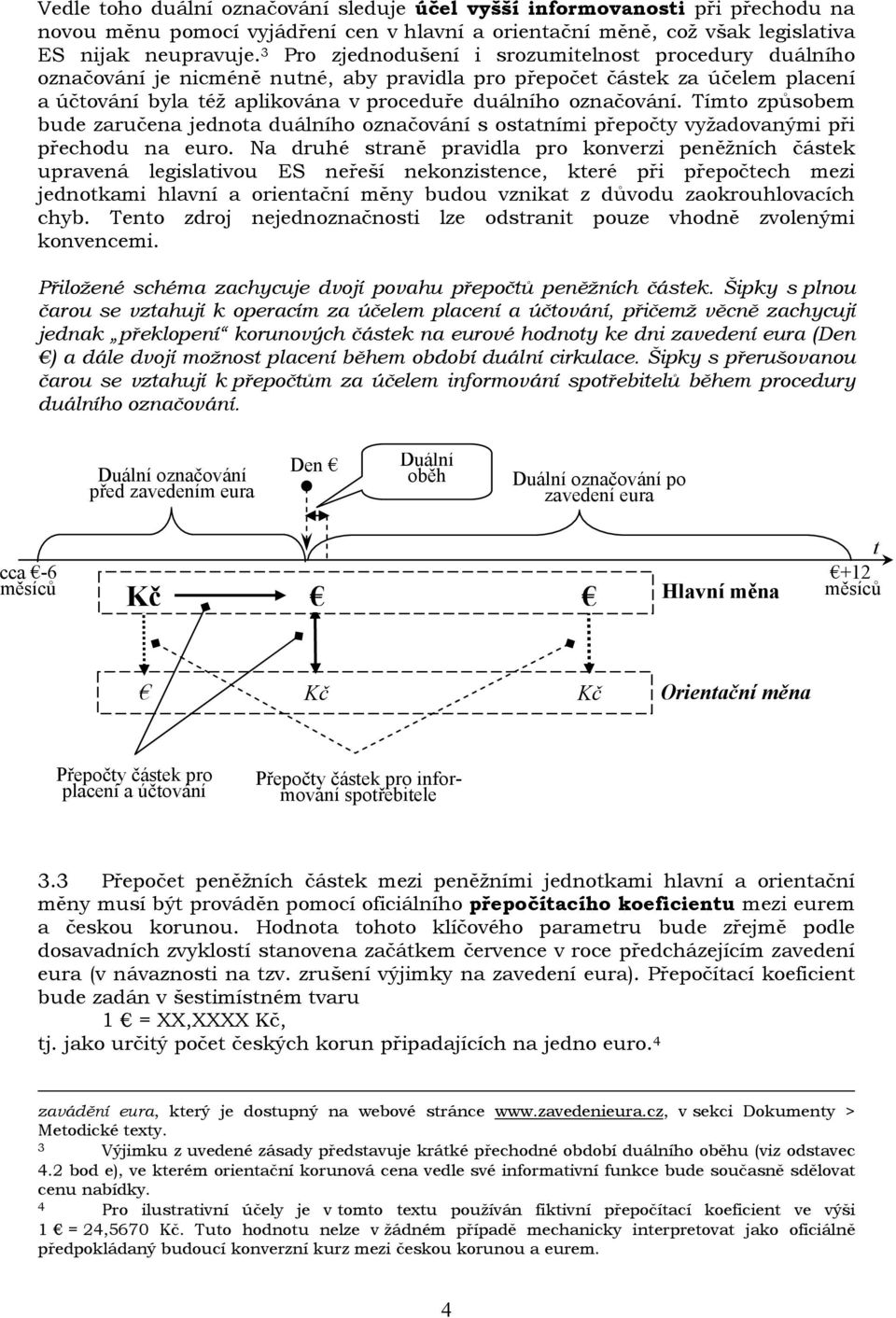 Tímto způsobem bude zaručena jednota duálního označování s ostatními přepočty vyžadovanými při přechodu na euro.