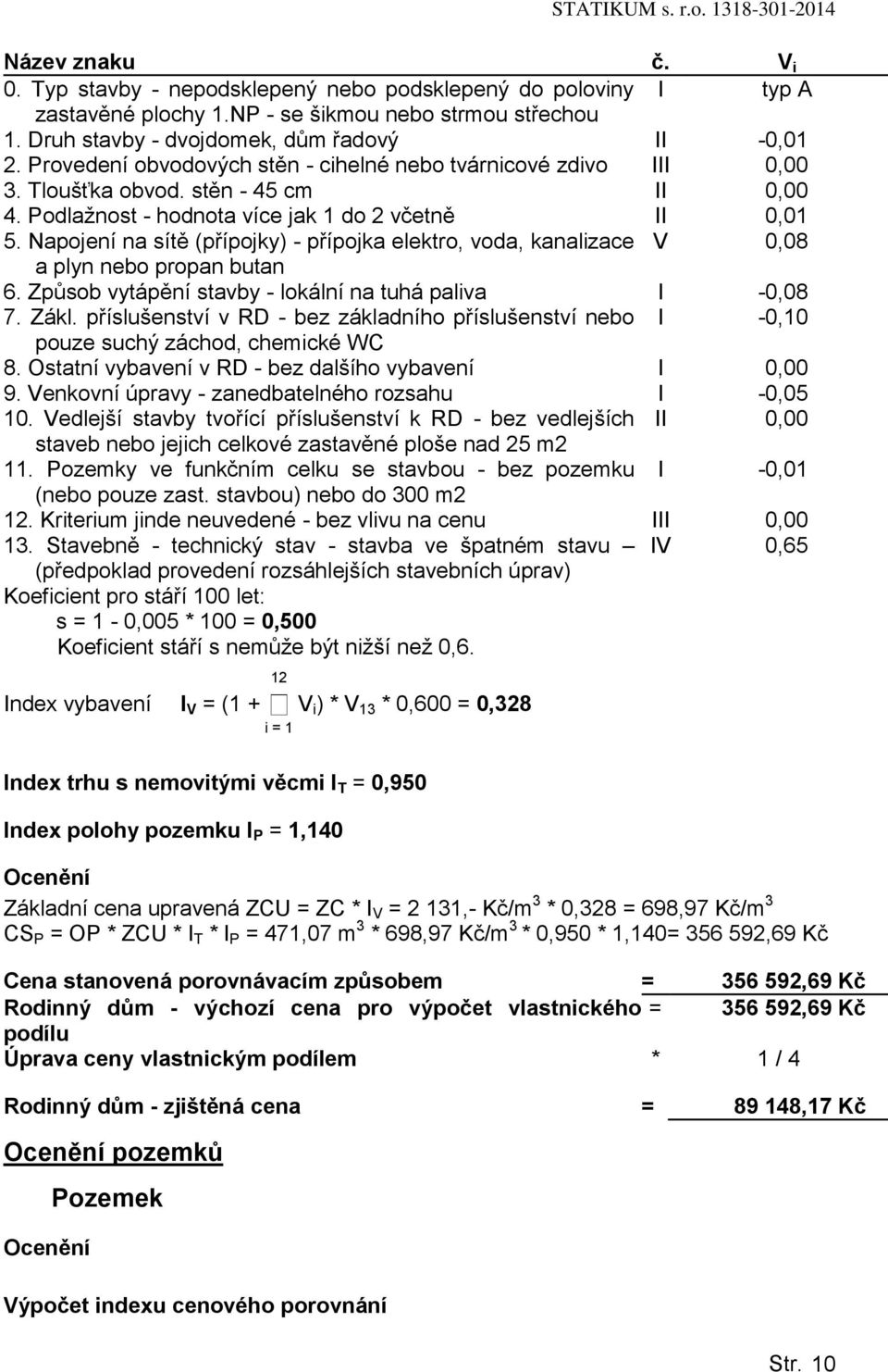 Napojení na sítě (přípojky) - přípojka elektro, voda, kanalizace V 0,08 a plyn nebo propan butan 6. Způsob vytápění stavby - lokální na tuhá paliva I -0,08 7. Zákl.