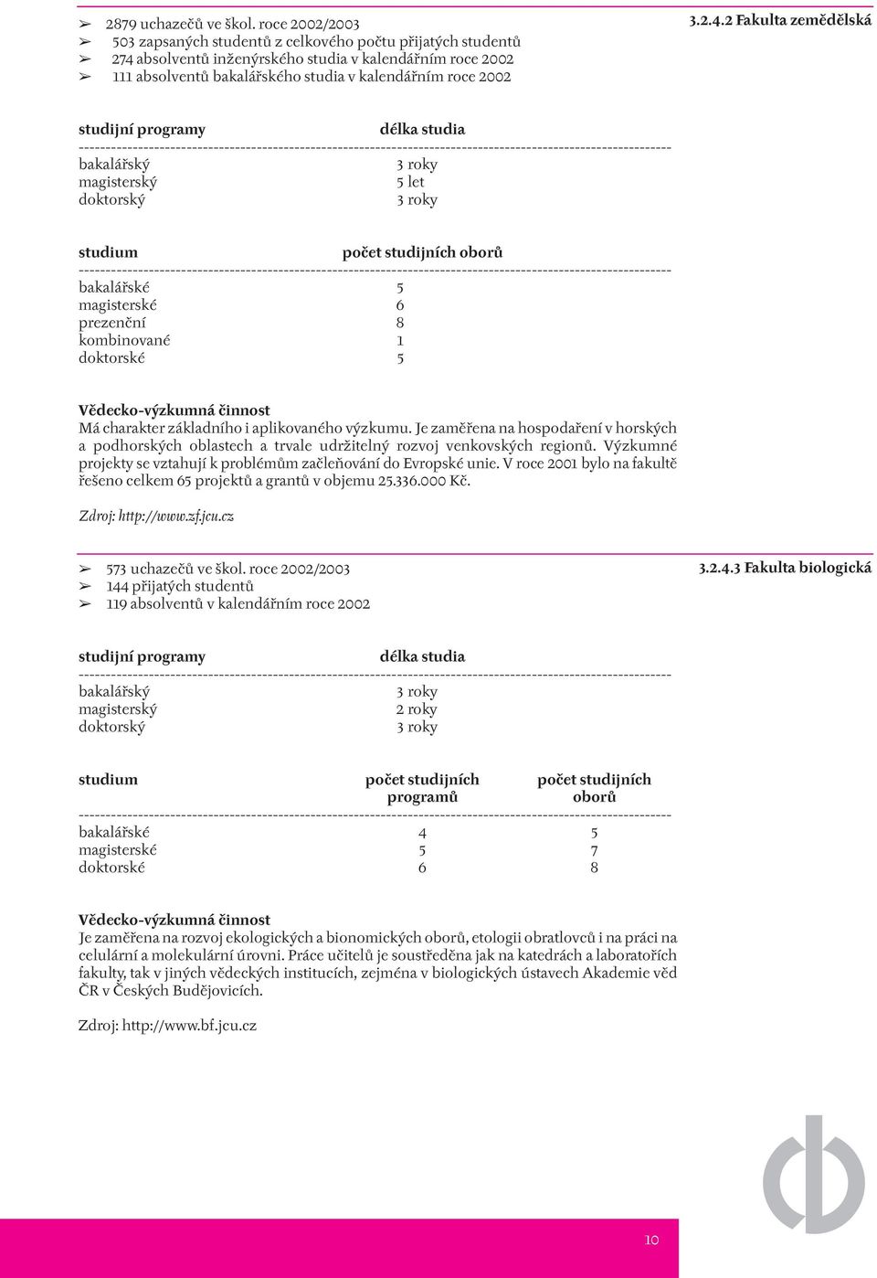 absolventů inženýrského studia v kalendářním roce 2002 111 absolventů bakalářského studia v kalendářním roce 2002 3.2.4.