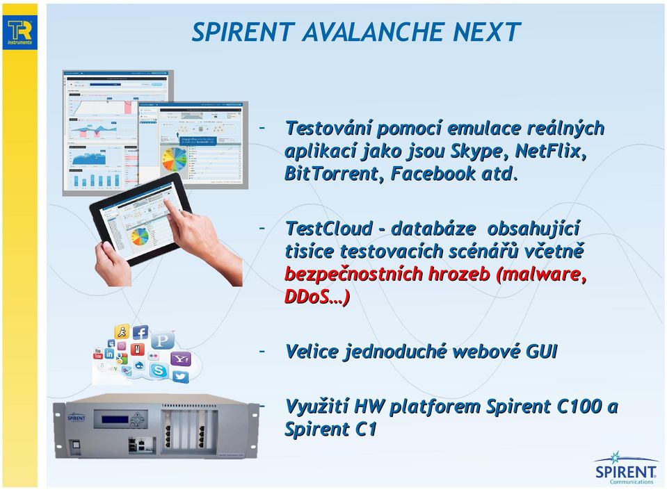 TestCloud databáze obsahující tisíce testovacích scénářů včetně