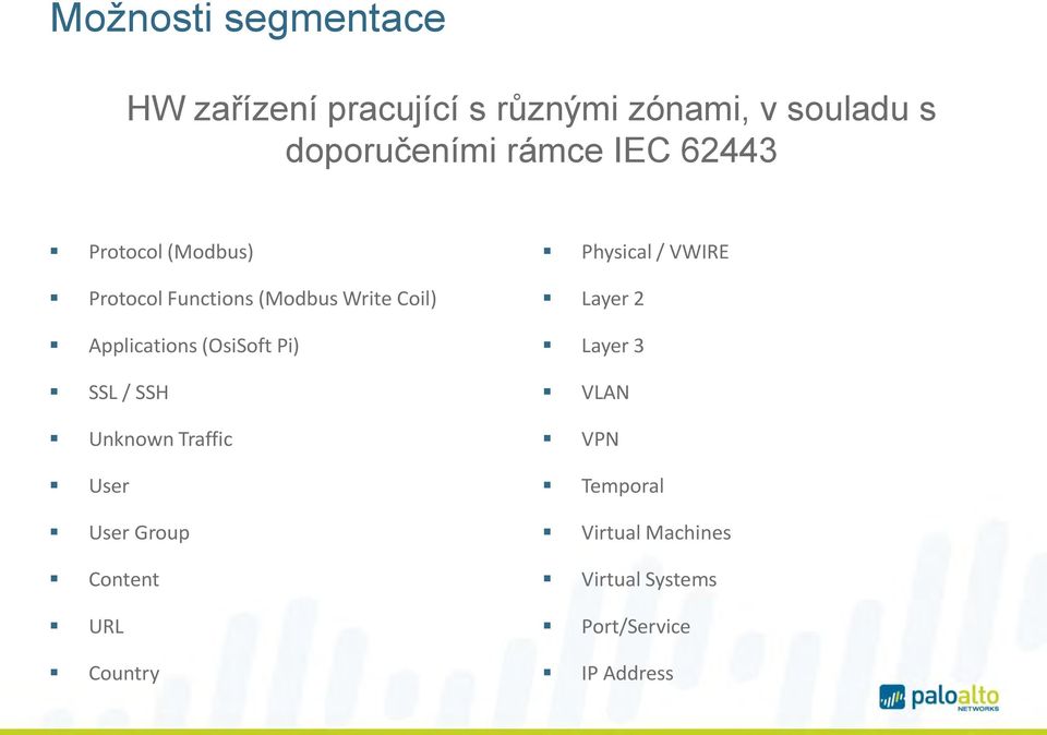 (OsiSoft Pi) SSL / SSH Unknown Traffic User User Group Content URL Country Physical /