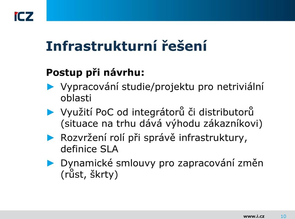 (situace na trhu dává výhodu zákazníkovi) Rozvržení rolí při správě