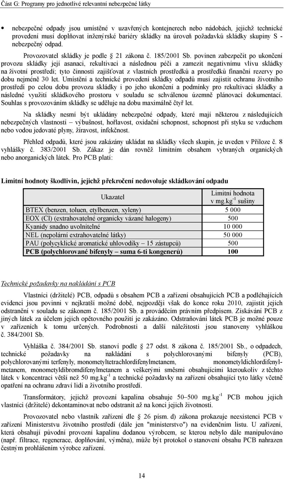 povinen zabezpečit po ukončení provozu skládky její asanaci, rekultivaci a následnou péči a zamezit negativnímu vlivu skládky na životní prostředí; tyto činnosti zajišťovat z vlastních prostředků a