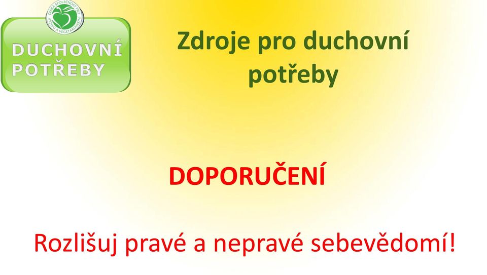 DOPORUČENÍ