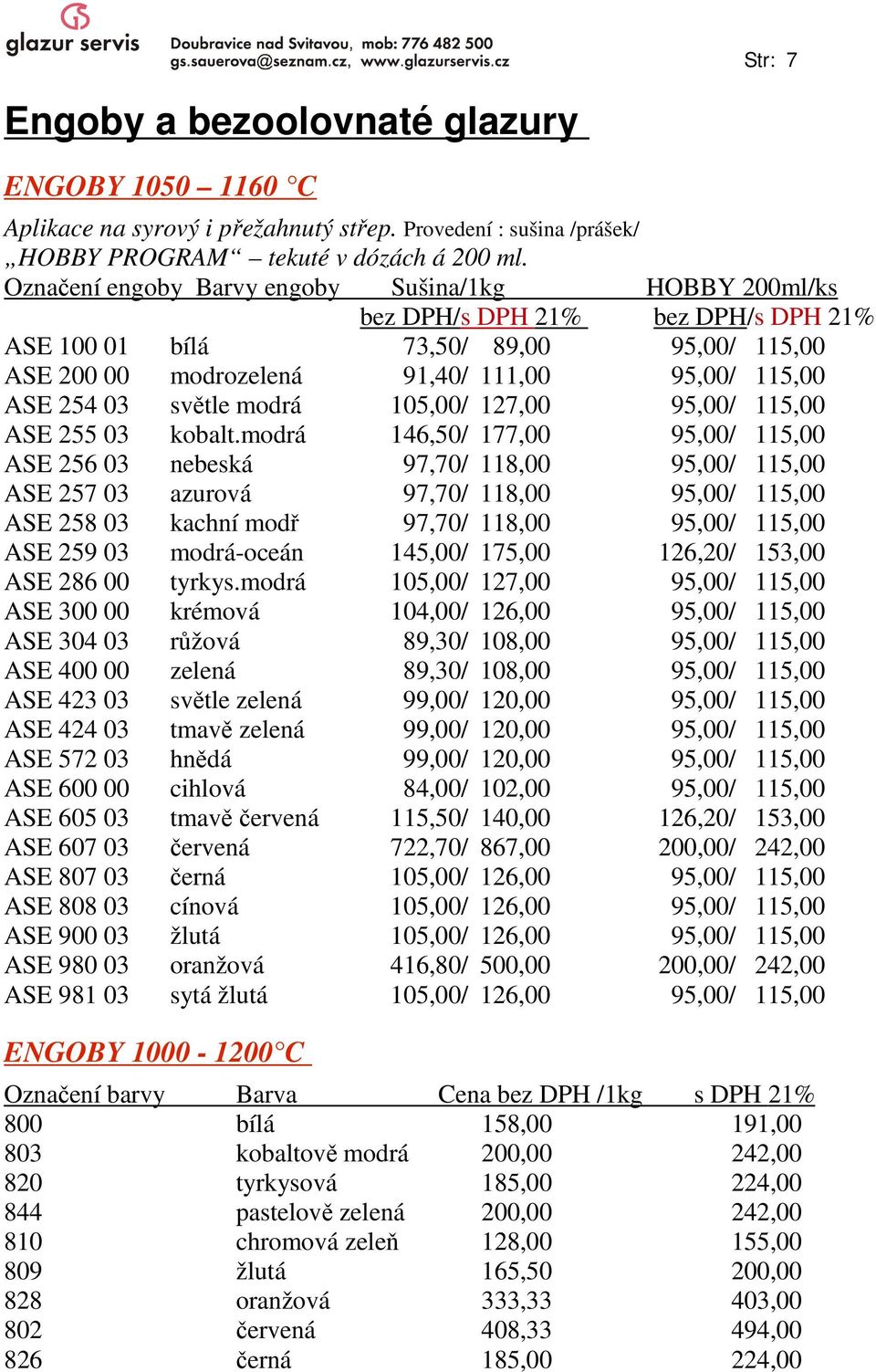 světle modrá 105,00/ 127,00 95,00/ 115,00 ASE 255 03 kobalt.