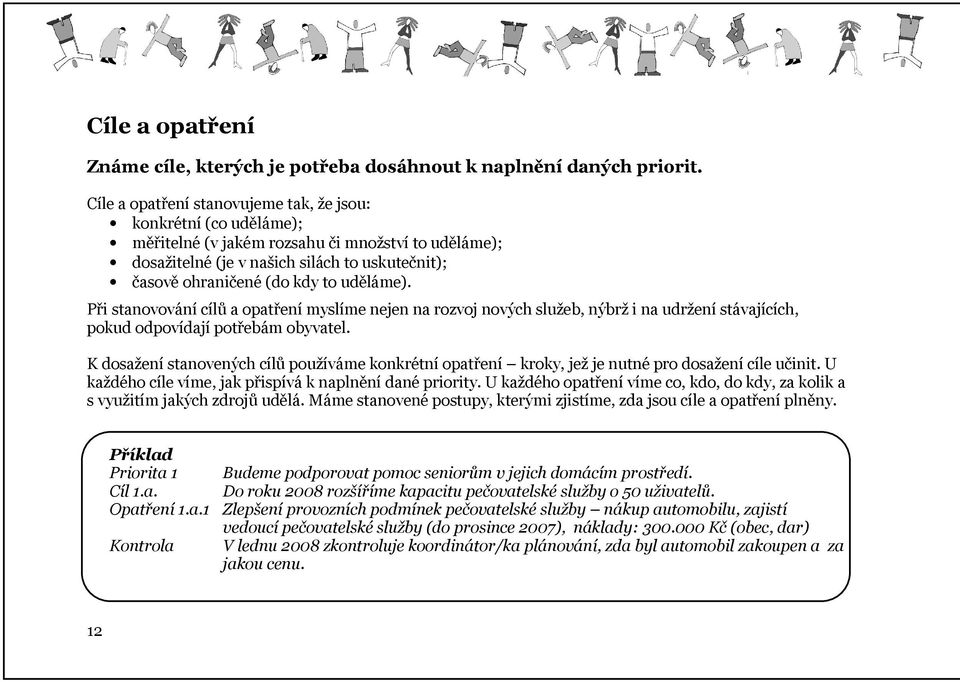 uděláme). Při stanovování cílů a opatření myslíme nejen na rozvoj nových služeb, nýbrž i na udržení stávajících, pokud odpovídají potřebám obyvatel.