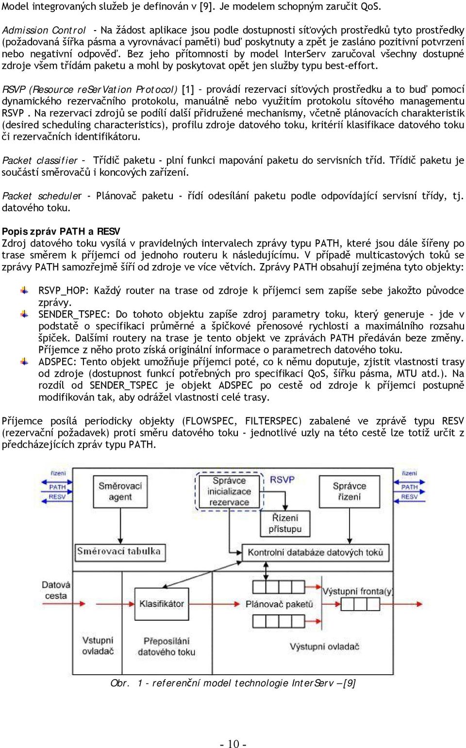 nebo negativní odpověď. Bez jeho přítomnosti by model InterServ zaručoval všechny dostupné zdroje všem třídám paketu a mohl by poskytovat opět jen služby typu best-effort.