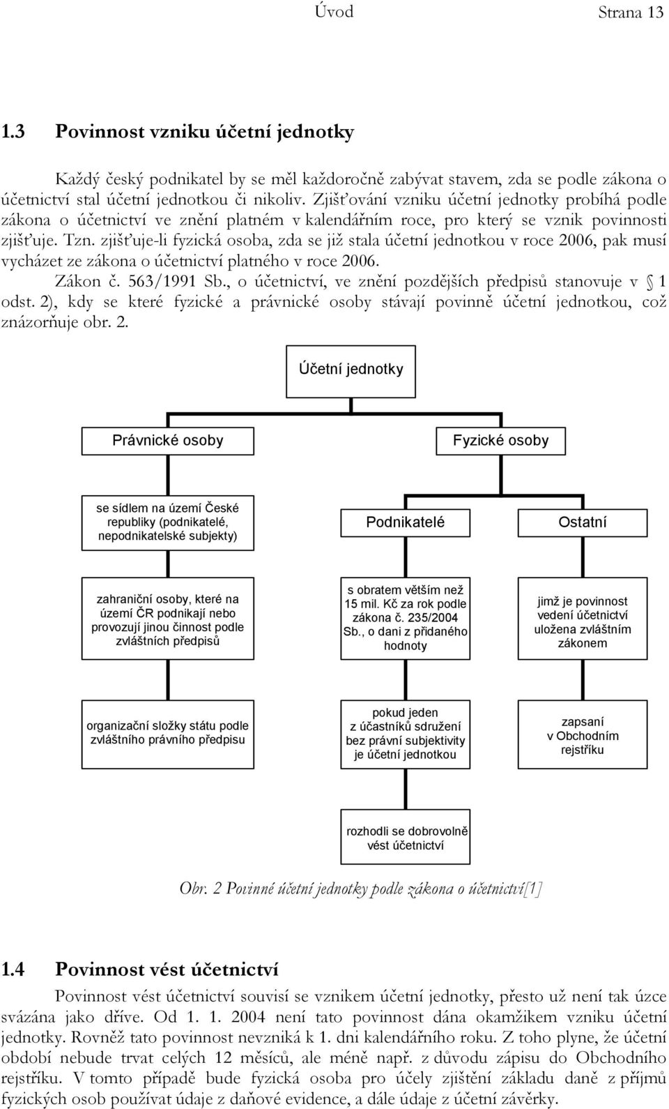 zjišťuje-li fyzická osoba, zda se již stala účetní jednotkou v roce 2006, pak musí vycházet ze zákona o účetnictví platného v roce 2006. Zákon č. 563/1991 Sb.