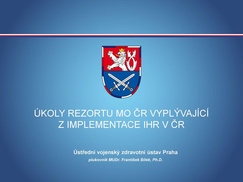 vojenský zdravotní ústav Praha