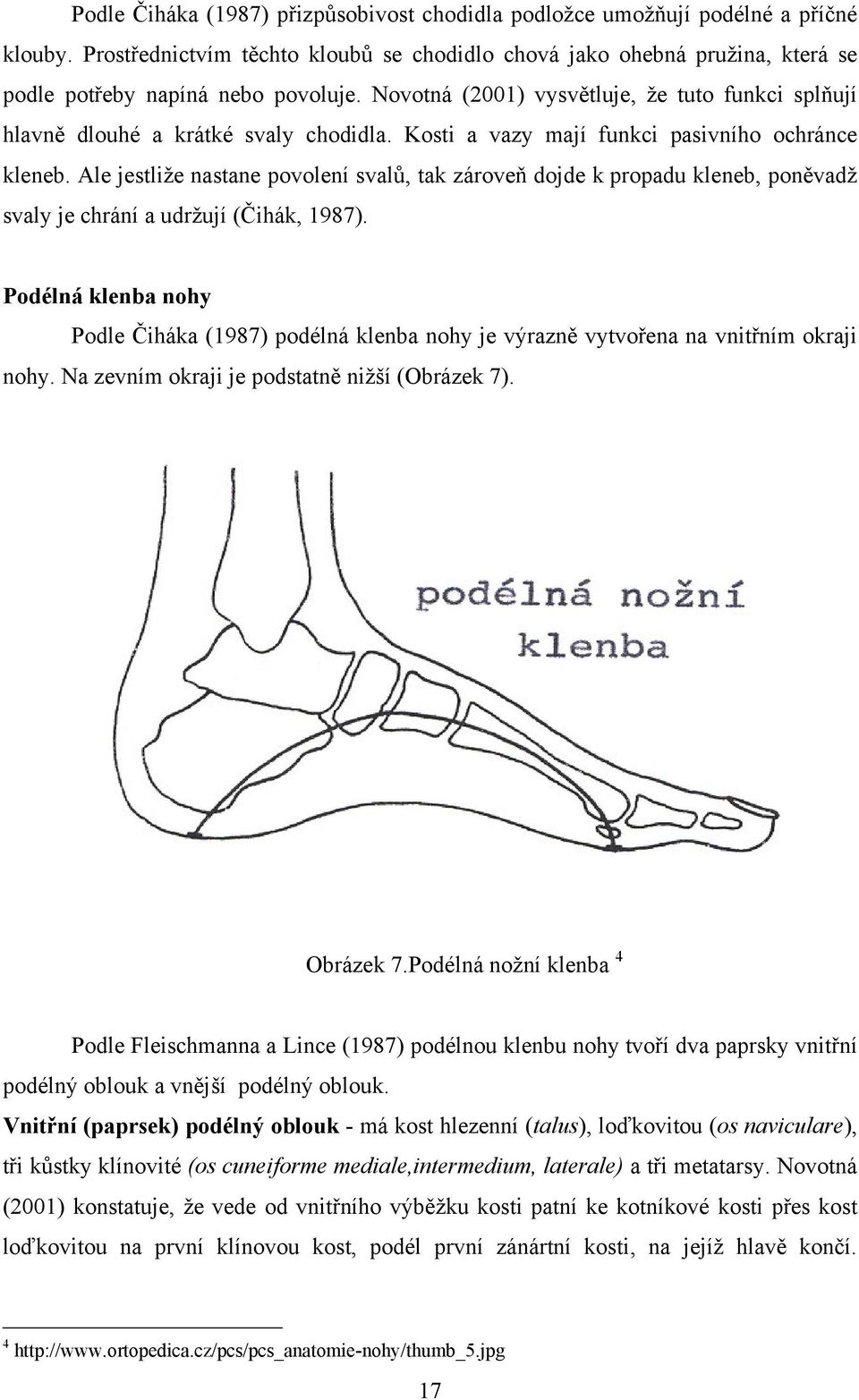 Ale jestliţe nastane povolení svalů, tak zároveň dojde k propadu kleneb, poněvadţ svaly je chrání a udrţují (Čihák, 1987).