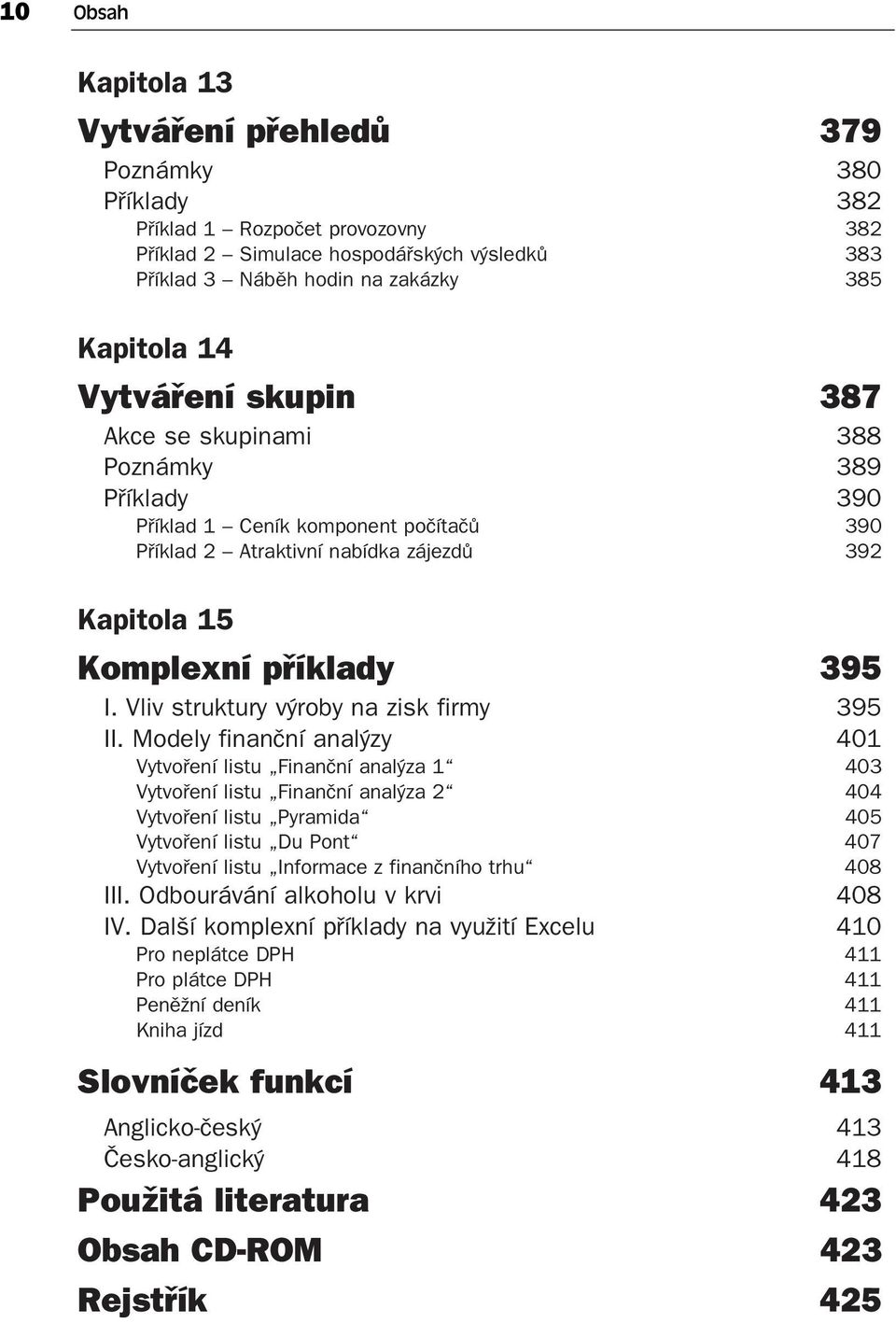 Vliv struktury výroby na zisk firmy 395 II.