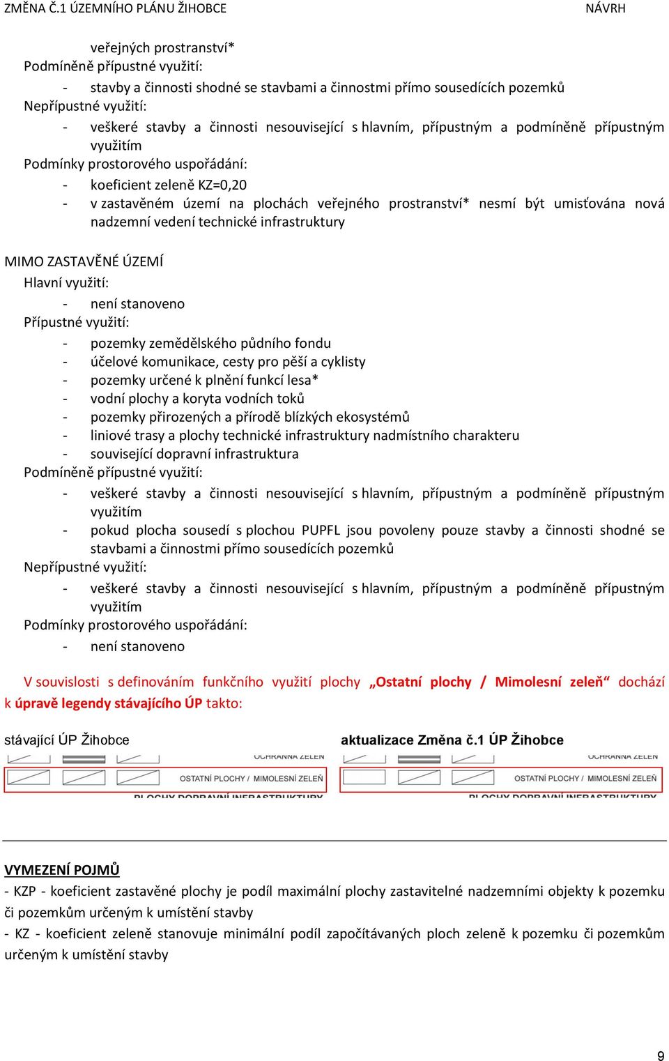 funkcí lesa* - vodní plochy a koryta vodních toků - pozemky přirozených a přírodě blízkých ekosystémů - liniové trasy a plochy technické infrastruktury nadmístního charakteru - související dopravní