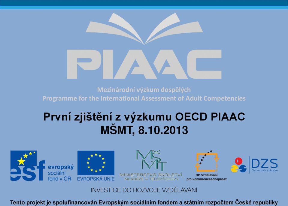 OECD PIAAC MŠMT, 8.10.