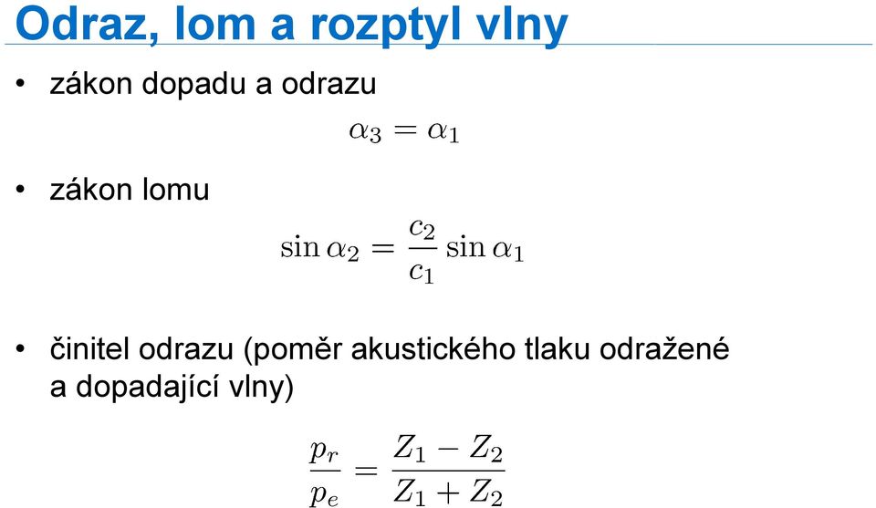 činitel odrazu (poměr