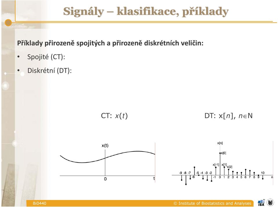 přirozeně diskrétních veličin: