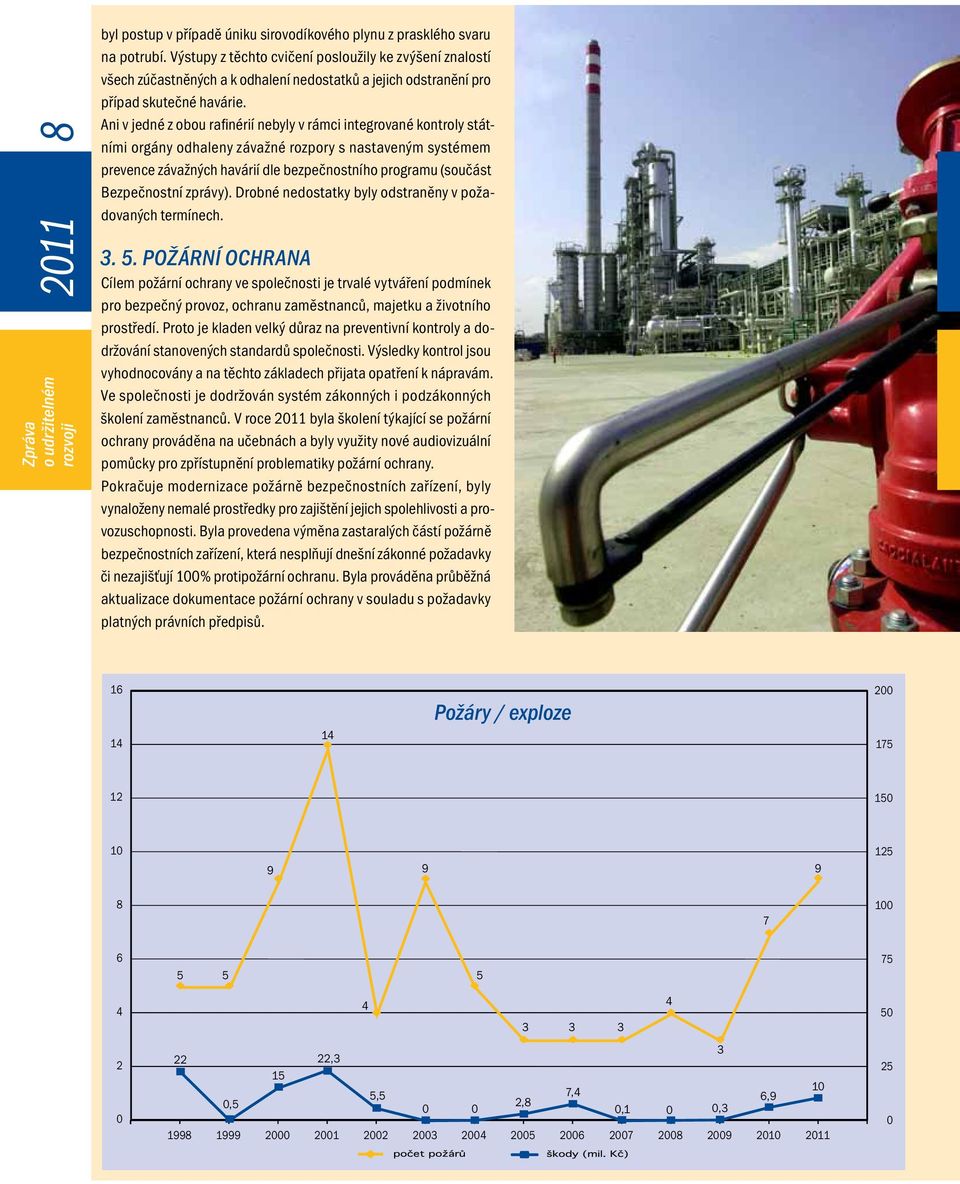 Ani v jedné z obou rafinérií nebyly v rámci integrované kontroly státními orgány odhaleny závažné rozpory s nastaveným systémem prevence závažných havárií dle bezpečnostního programu (součást