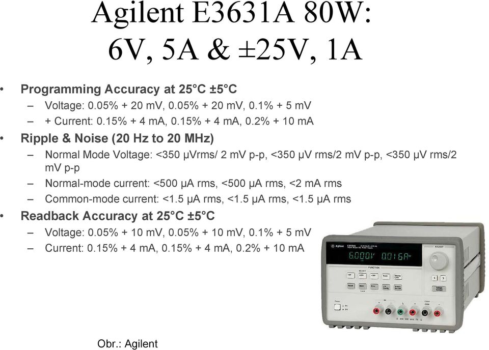 2% + 10 ma Ripple & Noise (20 Hz to 20 MHz) Normal Mode Voltage: <350 µvrms/ 2 mv p-p, <350 µv rms/2 mv p-p, <350 µv rms/2 mv p-p