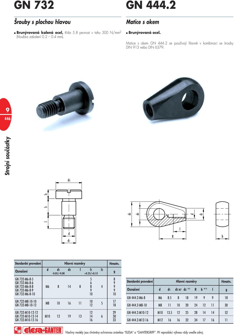 GN 732M685 GN 732M686 GN 732M688 GN 732M68 GN 732M68 GN 732M8 GN 732M8 1 2 l l1 l2 0.05/0.08 +0.25/+0.13 5 8 6 M6 8 14 8 8 4 M8 16 11 g 5 17 18 Stanarní proveení Hlavní rozměry Hmotn. GN 444.