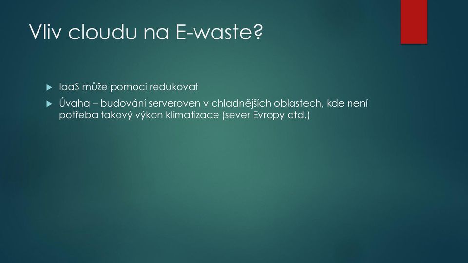 budování serveroven v chladnějších