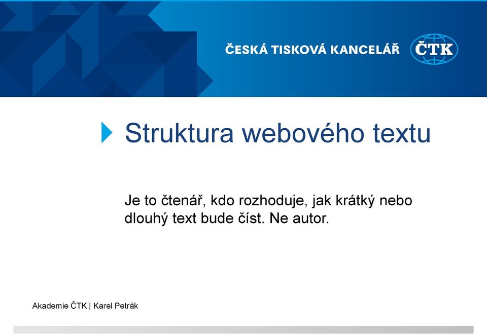 krátký nebo dlouhý text bude