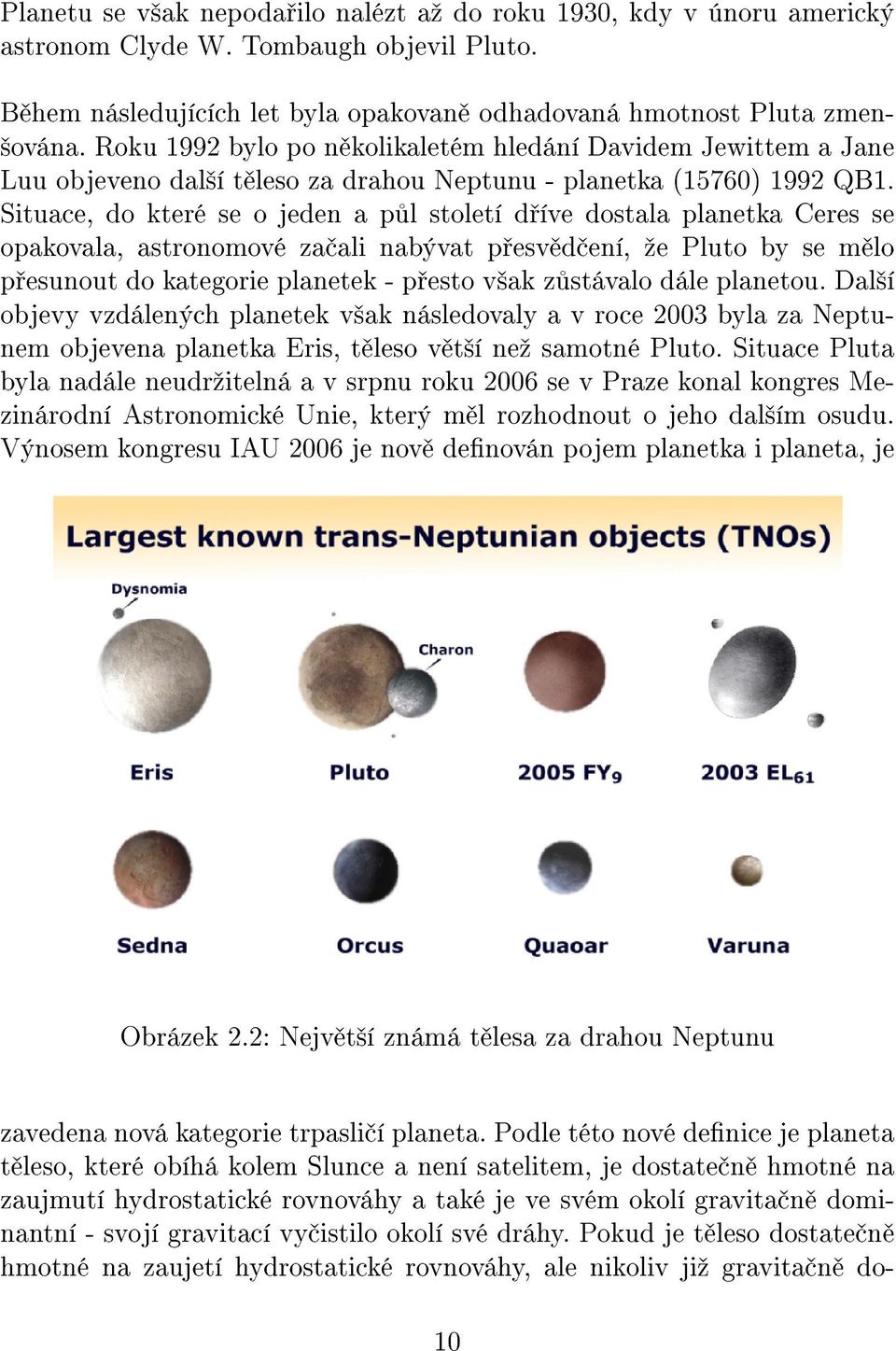 Situace, do které se o jeden a p l století d íve dostala planetka Ceres se opakovala, astronomové za ali nabývat p esv d ení, ºe Pluto by se m lo p esunout do kategorie planetek - p esto v²ak z