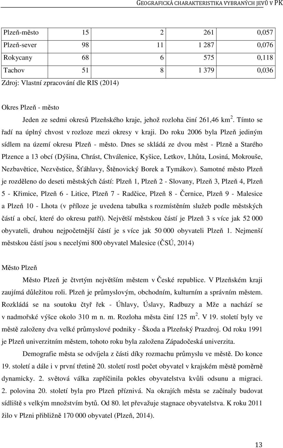 Do roku 2006 byla Plzeň jediným sídlem na území okresu Plzeň - město.