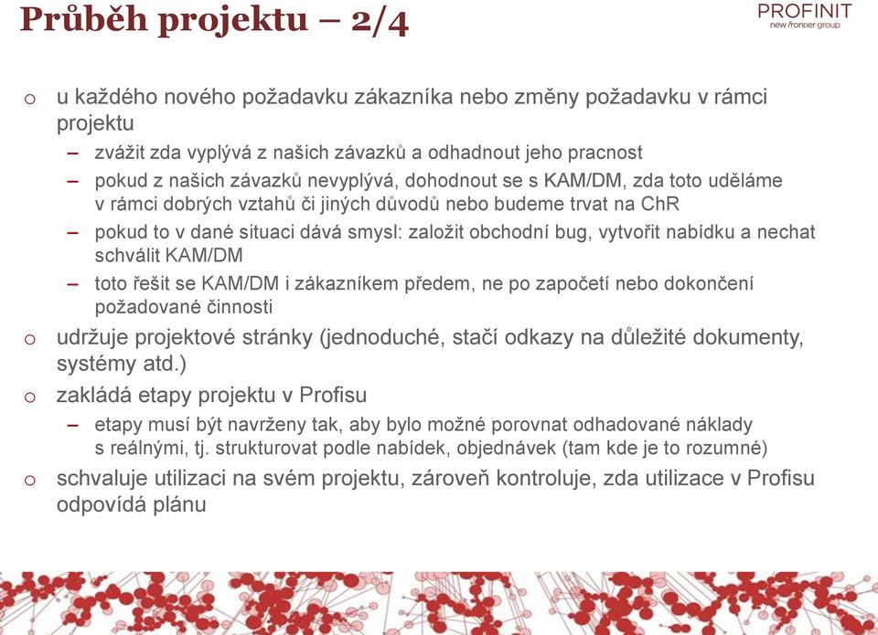 zákazníkem předem, ne p zapčetí neb dknčení pžadvané činnsti udržuje prjektvé stránky (jednduché, stačí dkazy na důležité dkumenty, systémy atd.