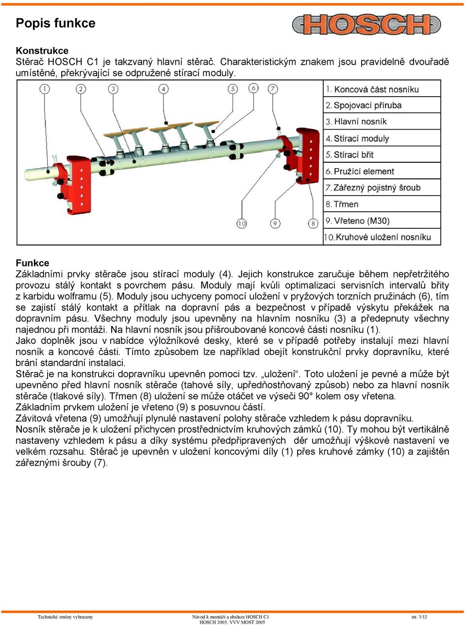 Moduly mají kvůli optimalizaci servisních intervalů břity z karbidu wolframu (5).