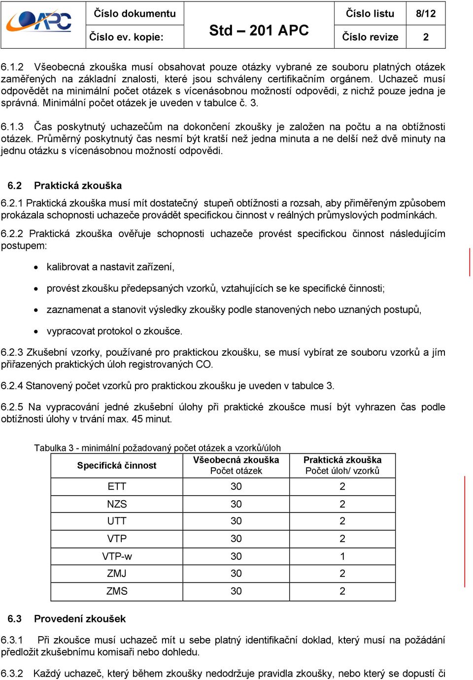 3 Čas poskytnutý uchazečům na dokončení zkoušky je založen na počtu a na obtížnosti otázek.