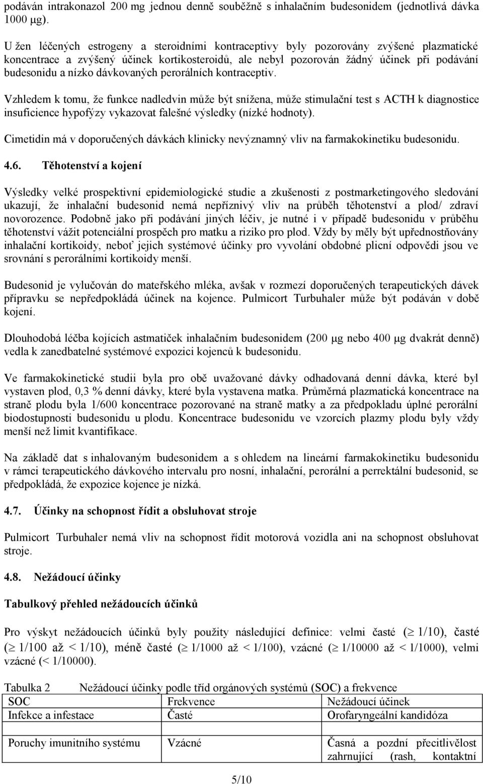 dávkovaných perorálních kontraceptiv. Vzhledem k tomu, že funkce nadledvin může být snížena, může stimulační test s ACTH k diagnostice insuficience hypofýzy vykazovat falešné výsledky (nízké hodnoty).