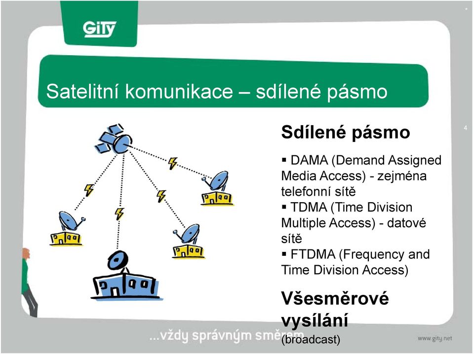 TDMA (Time Division Multiple Access) - datové sítě FTDMA