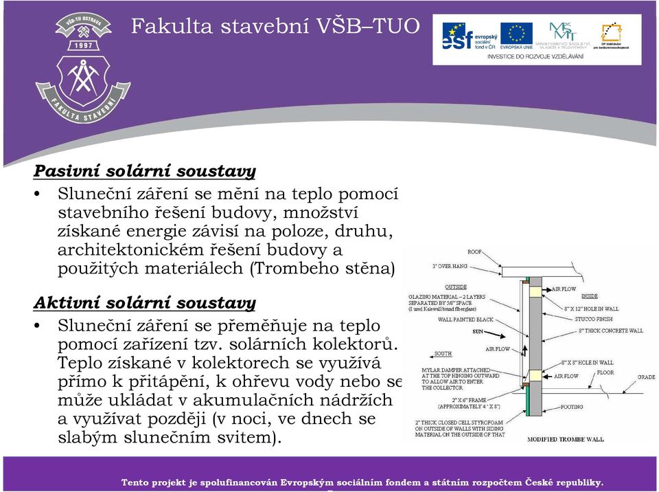 Teplo získané v kolektorech se využívá přímo k přitápění, k ohřevu vody nebo se může ukládat v akumulačních nádržích a využívat později (v noci, ve dnech se slabým