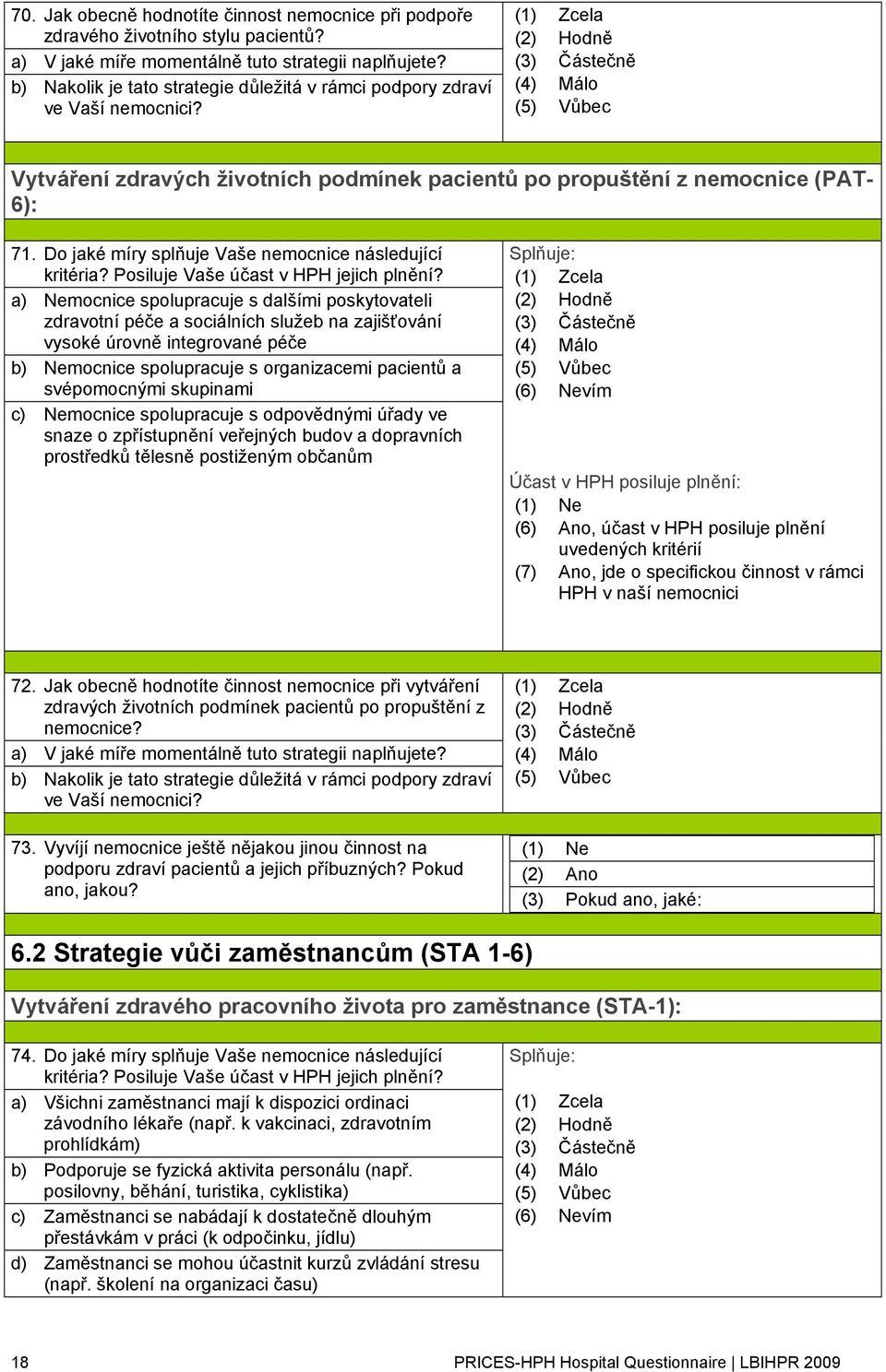 spolupracuje s organizacemi pacientů a svépomocnými skupinami c) Nemocnice spolupracuje s odpovědnými úřady ve snaze o zpřístupnění veřejných budov a dopravních prostředků tělesně postiženým občanům