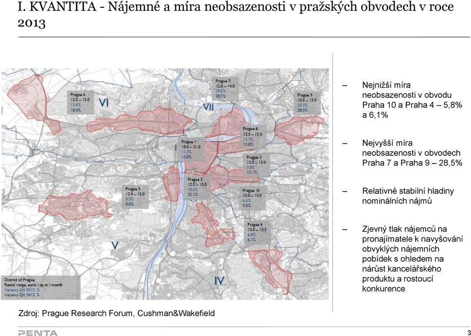 stabilní hladiny nominálních nájmů Zjevný tlak nájemců na pronajímatele k navyšování obvyklých nájemních