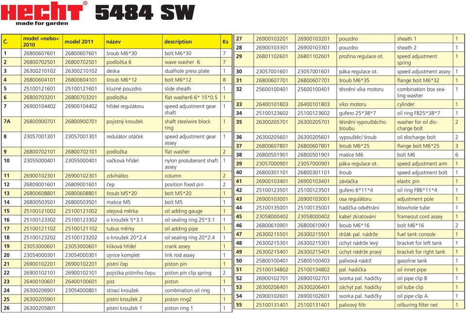 5 7 69000440 69000440 hřídel regulátoru speed adjustment gear shaft 7A 680090070 680090070 pojistný kroužek shaft steelwire block ring 8 30570030 30570030 redulátor otáček speed adjustment gear 9