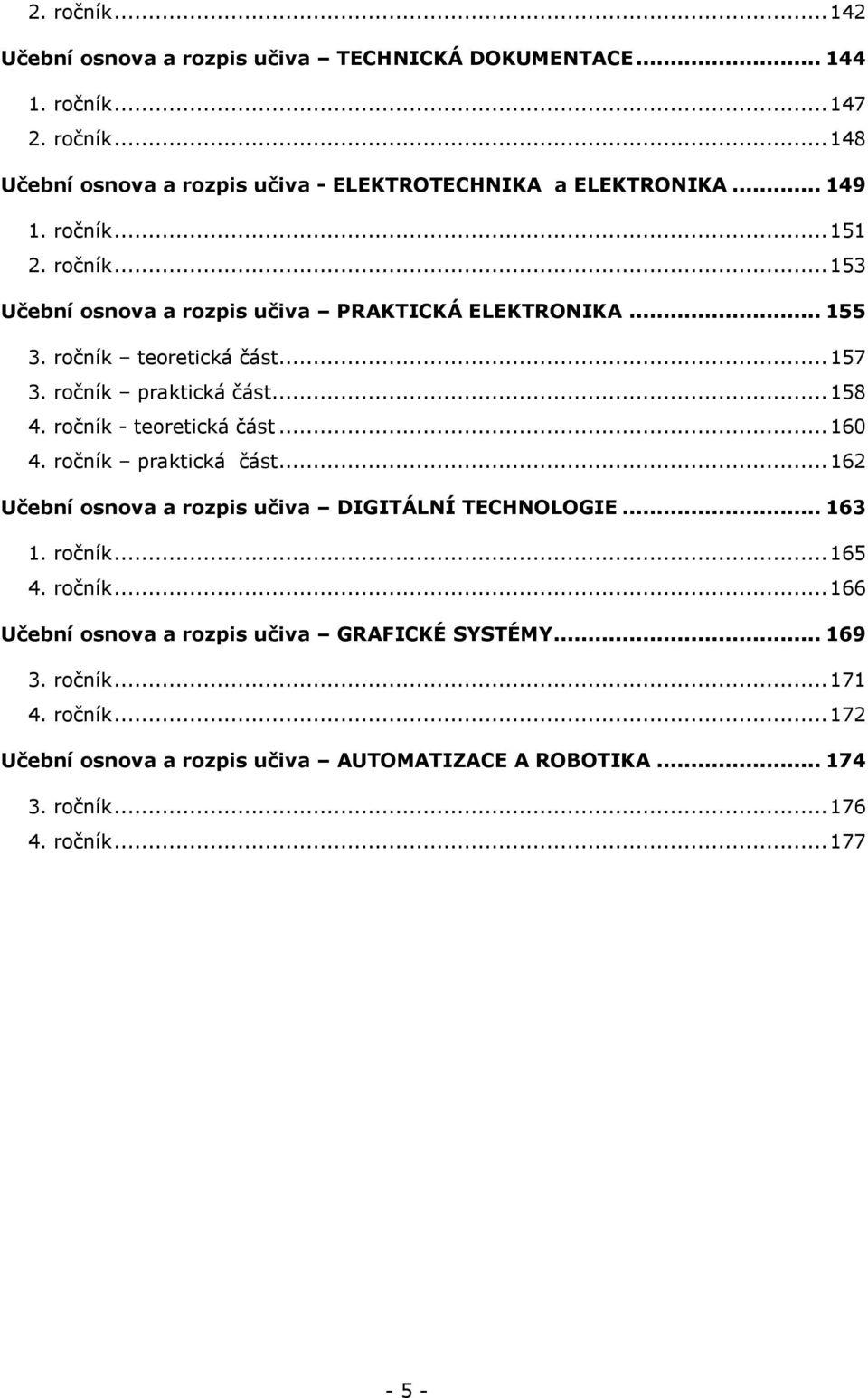 ročník - teoretická část... 160 4. ročník praktická část... 162 Učební osnova a rozpis učiva DIGITÁLNÍ TECHNOLOGIE... 163 1. ročník... 165 4. ročník... 166 Učební osnova a rozpis učiva GRAFICKÉ SYSTÉMY.