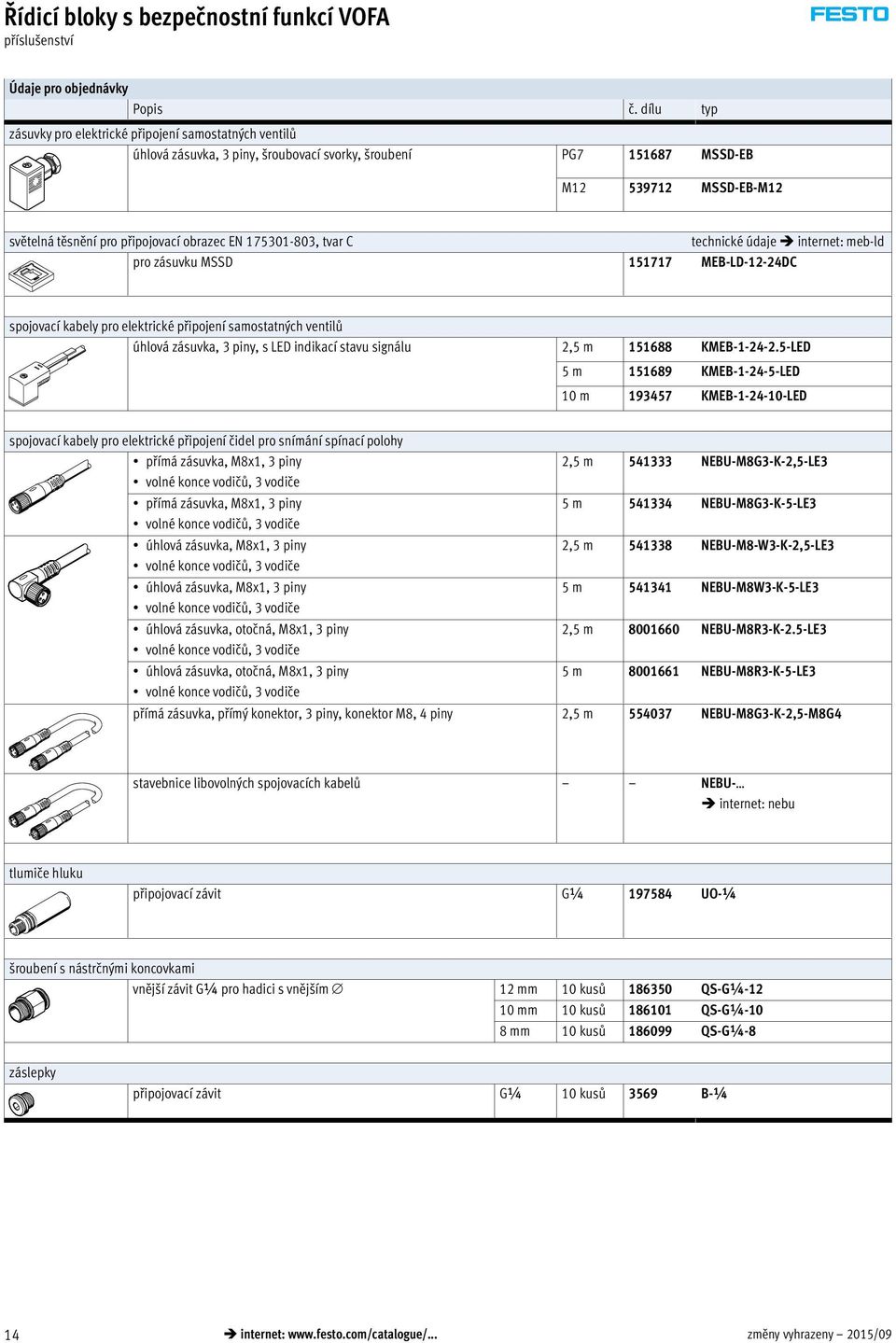 EN 175301-803, tvar C internet: meb-ld pro zásuvku MSSD 151717 MEB-LD-12-24DC spojovací kabely pro elektrické připojení samostatných ventilů úhlová zásuvka, 3 piny, s LED indikací stavu signálu 2,5 m