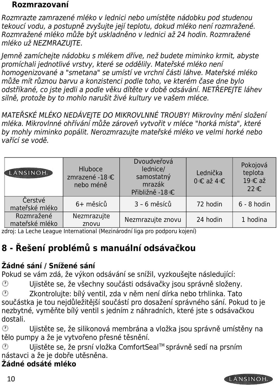 Jemně zamíchejte nádobku s mlékem dříve, než budete miminko krmit, abyste promíchali jednotlivé vrstvy, které se oddělily.