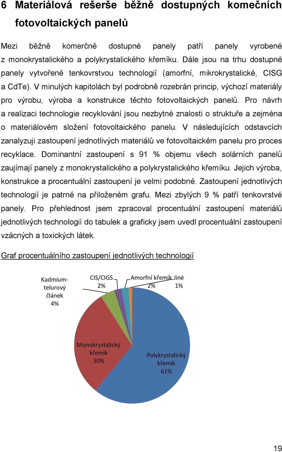 V minulých kapitolách byl podrobně rozebrán princip, výchozí materiály pro výrobu, výroba a konstrukce těchto fotovoltaických panelů.