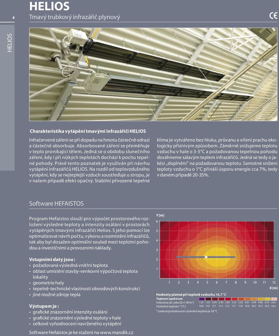 Právě tento poznatek je využíván při návrhu vytápění infrazářičů HELIOS. Na rozdíl od teplovzdušného vytápění, kdy se nejteplejší vzduch soustřeďuje u stropu, je v našem případě efekt opačný.
