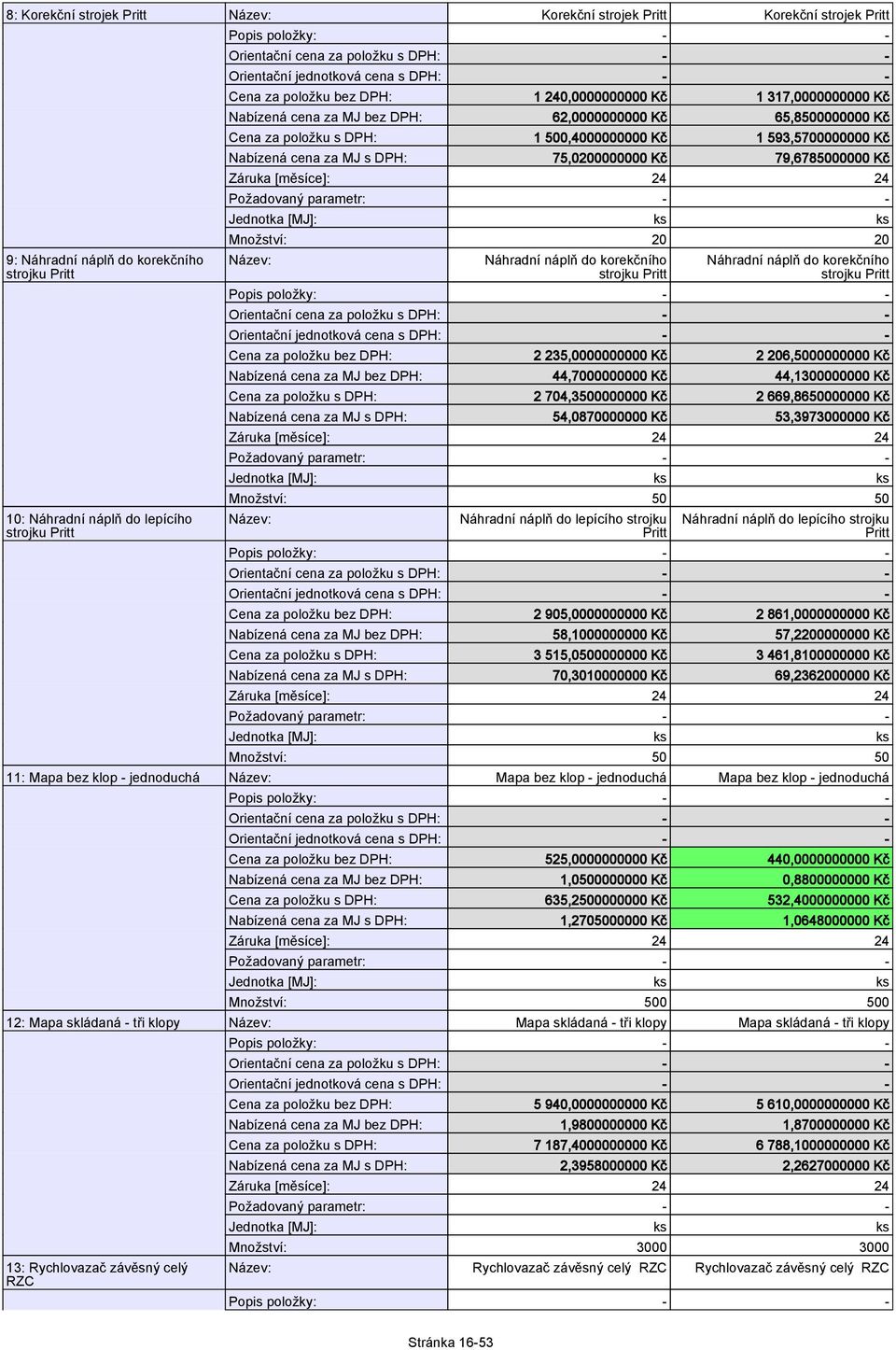 235,0000000000 Kč 2 206,5000000000 Kč 44,7000000000 Kč 44,1300000000 Kč 2 704,3500000000 Kč 2 669,8650000000 Kč 54,0870000000 Kč 53,3973000000 Kč Množství: 50 50 Náhradní náplň do lepícího strojku