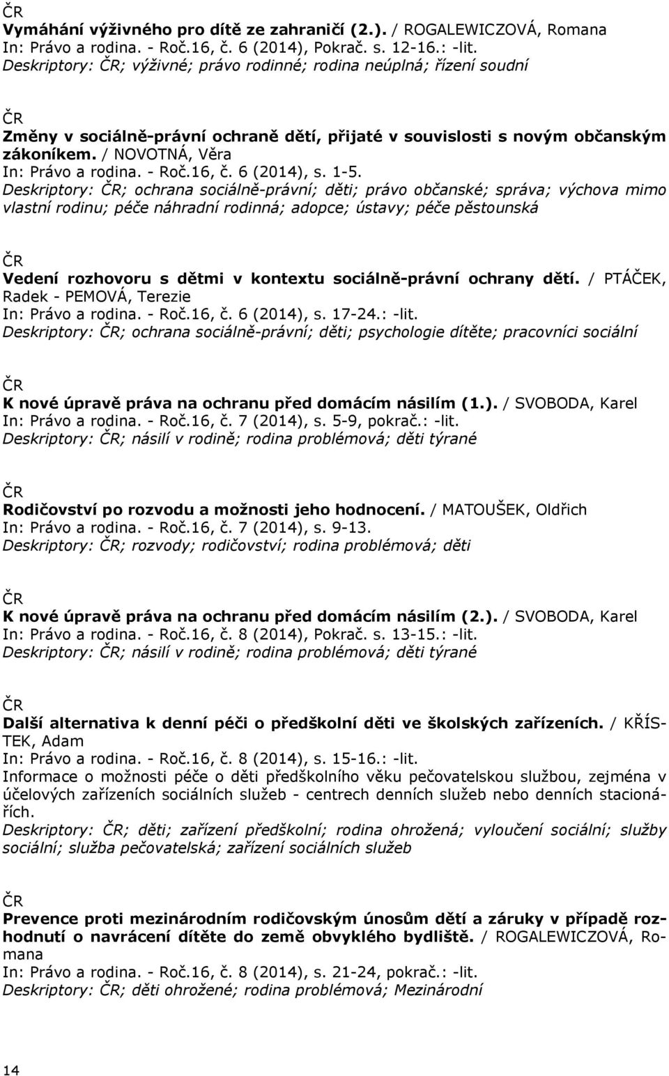 16, č. 6 (2014), s. 1-5.