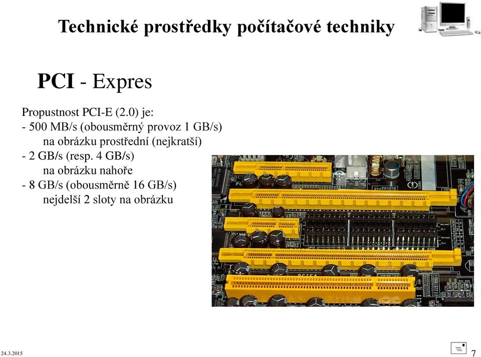 0) je: - 500 MB/s (obousměrný provoz 1 GB/s) na obrázku prostřední