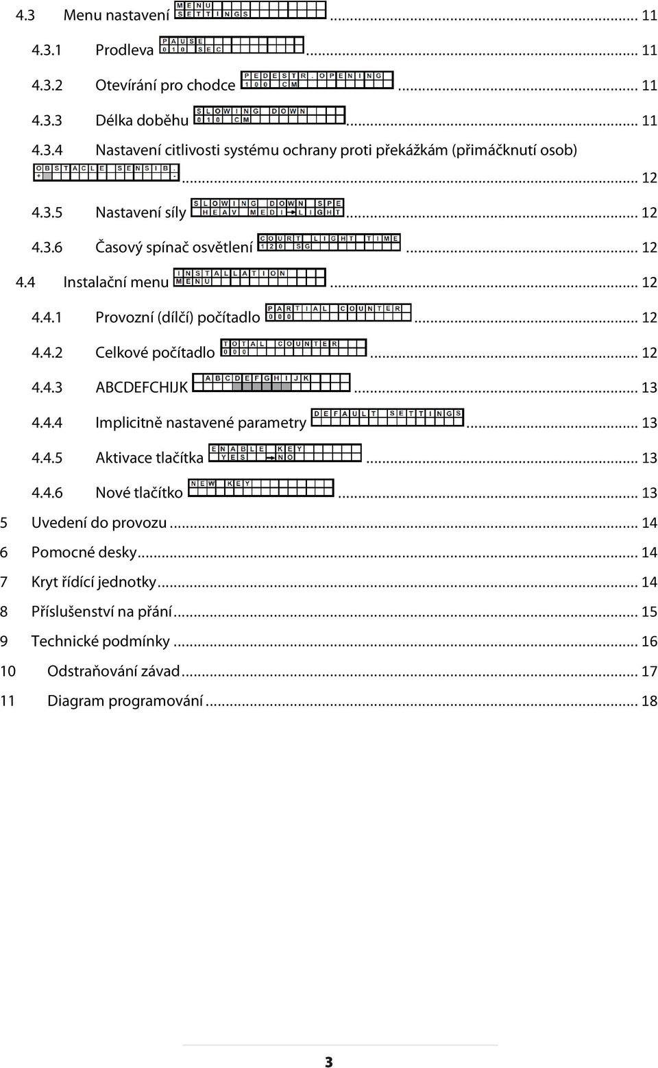 .. 13 4.4.4 Implicitně nastavené parametry... 13 4.4.5 Aktivace tlačítka... 13 4.4.6 Nové tlačítko... 13 5 Uvedení do provozu... 14 6 Pomocné desky.