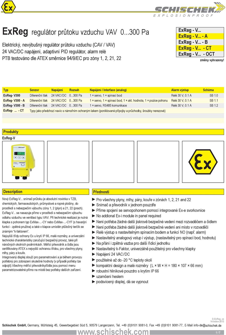 .. ExReg - V... - A ExReg - V... - B ExReg - V... - CT ExReg - V... - OCT změny vyhrazeny!