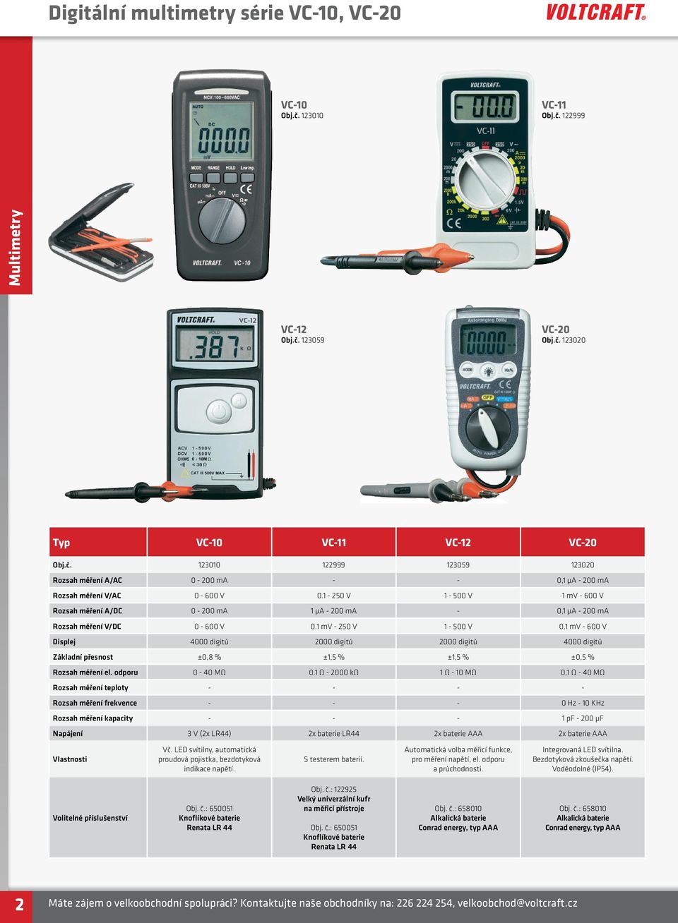 1 mv - 250 V 1-500 V 0,1 mv - 600 V Displej 4000 digitů 2000 digitů 2000 digitů 4000 digitů Základní přesnost ±0,8 % ±1,5 % ±1,5 % ±0,5 % Rozsah měření el. odporu 0-40 MΩ 0.