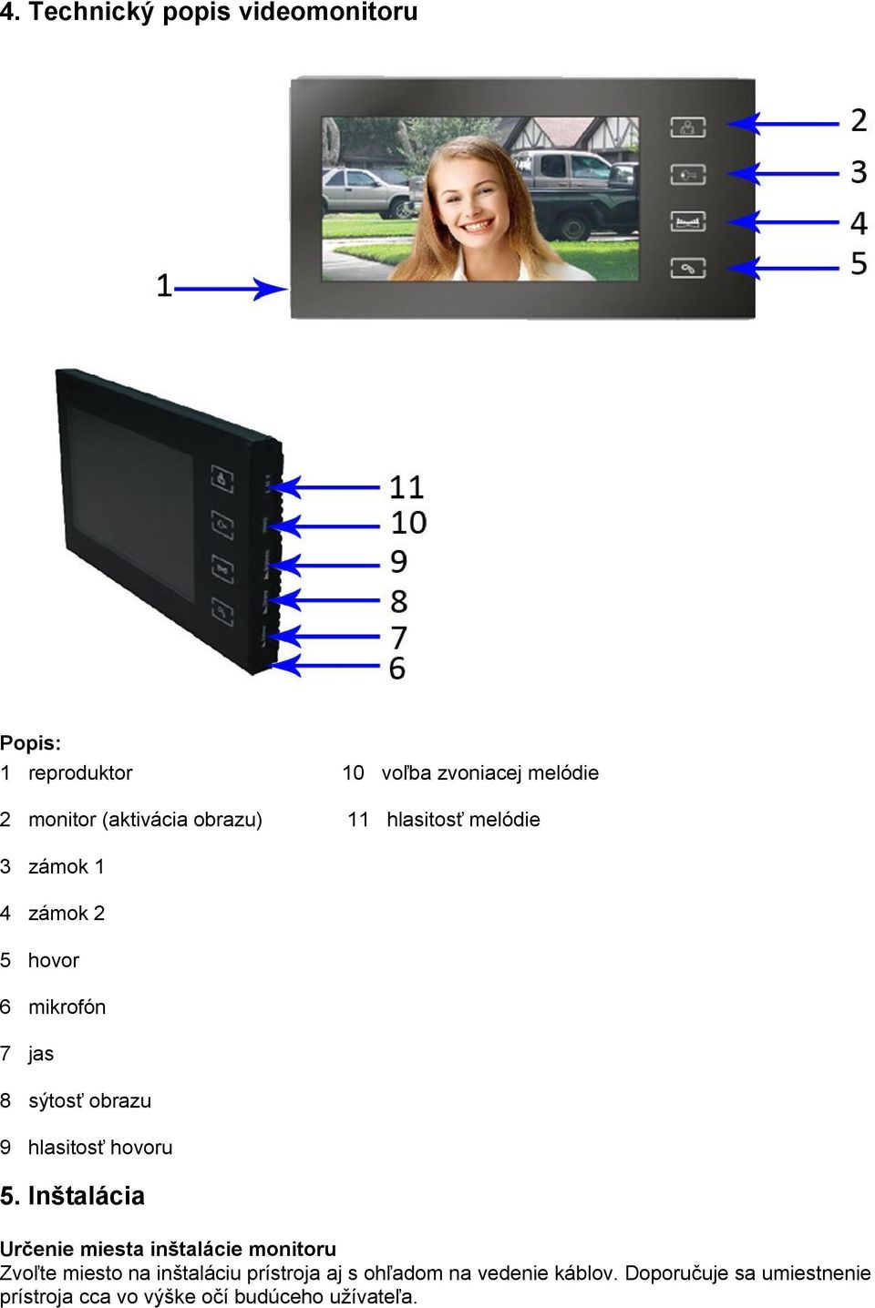 9 hlasitosť hovoru 5.